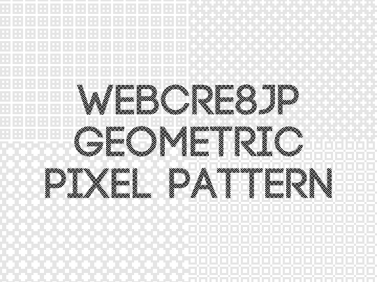 WEBCRE8.jp Geometric pixel pattern