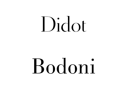 DidotとBodoni