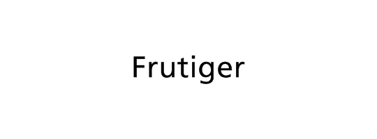 Frutiger のタイプフェイス