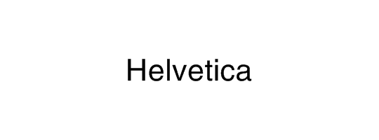 Helvetica のタイプフェイス