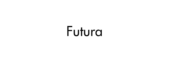 Futura のタイプフェイス