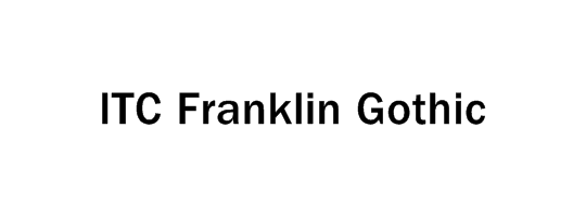 ITC Franklin Gothicのタイプフェイス